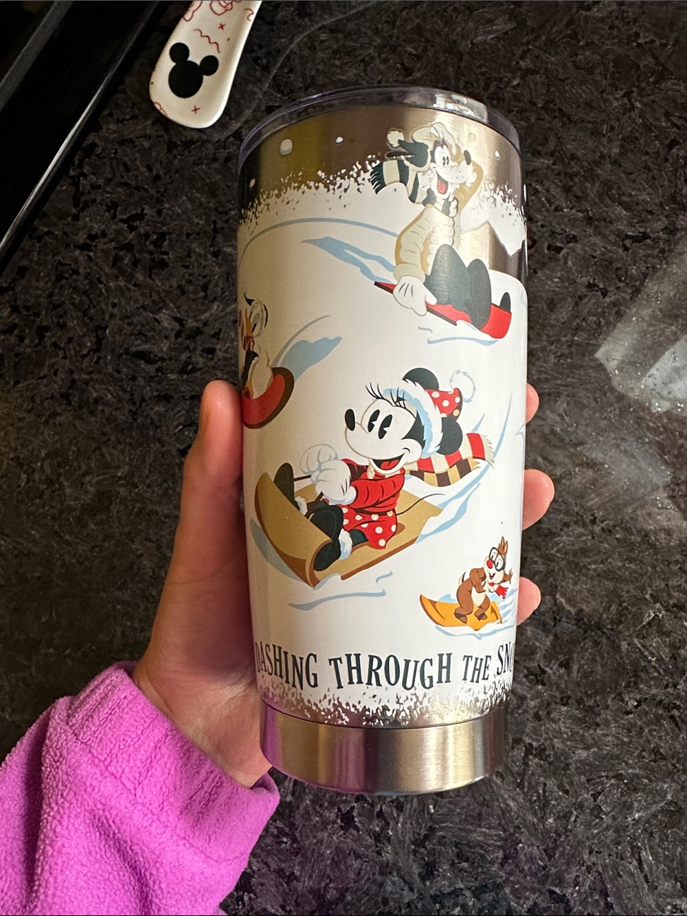 Disney Minnie Mouse Holiday Travel Tumbler - White, Red, Black